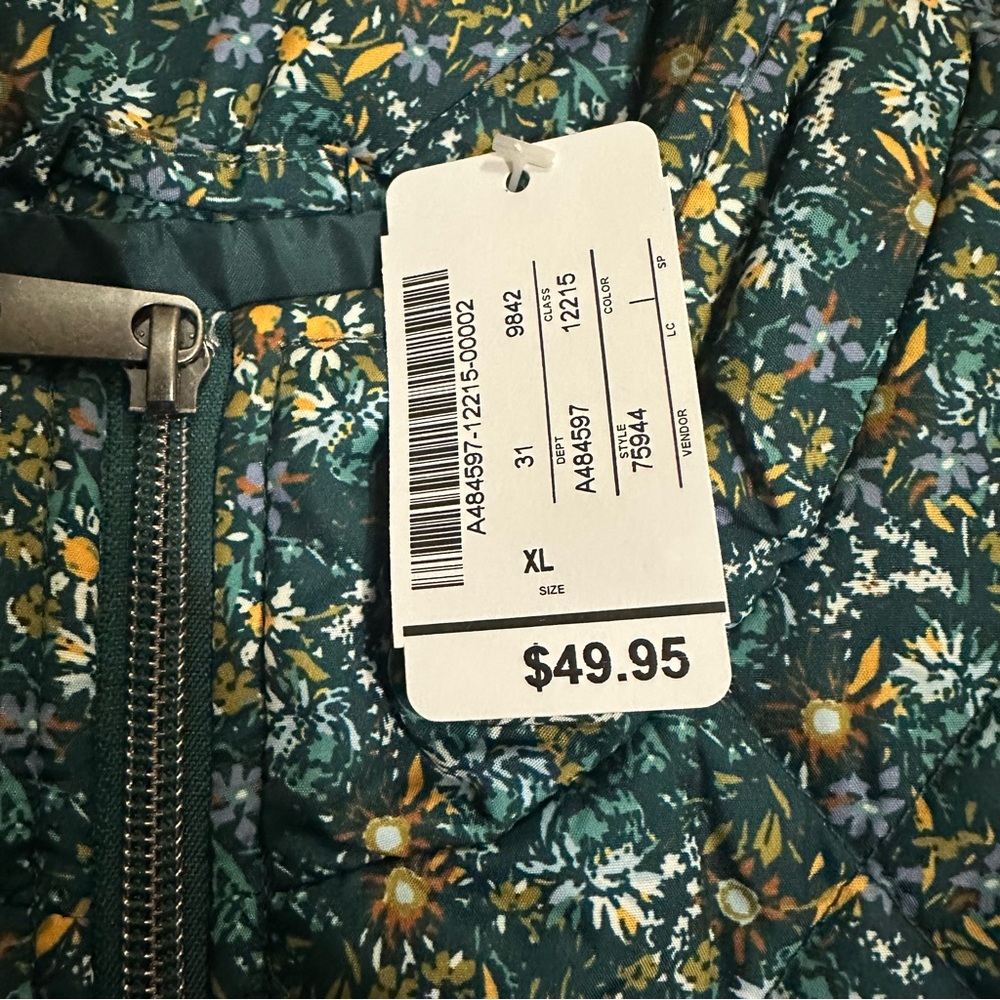 Christopher & Banks/Green Quilted Vest/Size XL - Picture 8 of 10